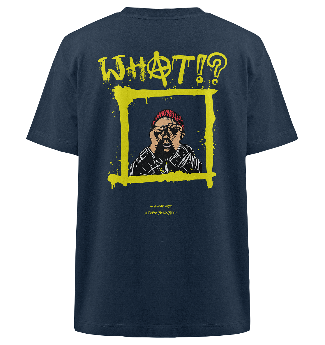 Heavy Oversized Organic T-Shirt | collab mit "Studio Twenty47" | WHAT!?