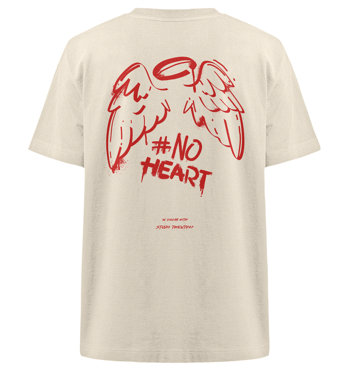 Heavy Oversized Organic T-Shirt | collab mit "Studio Twenty47" | NO HEART