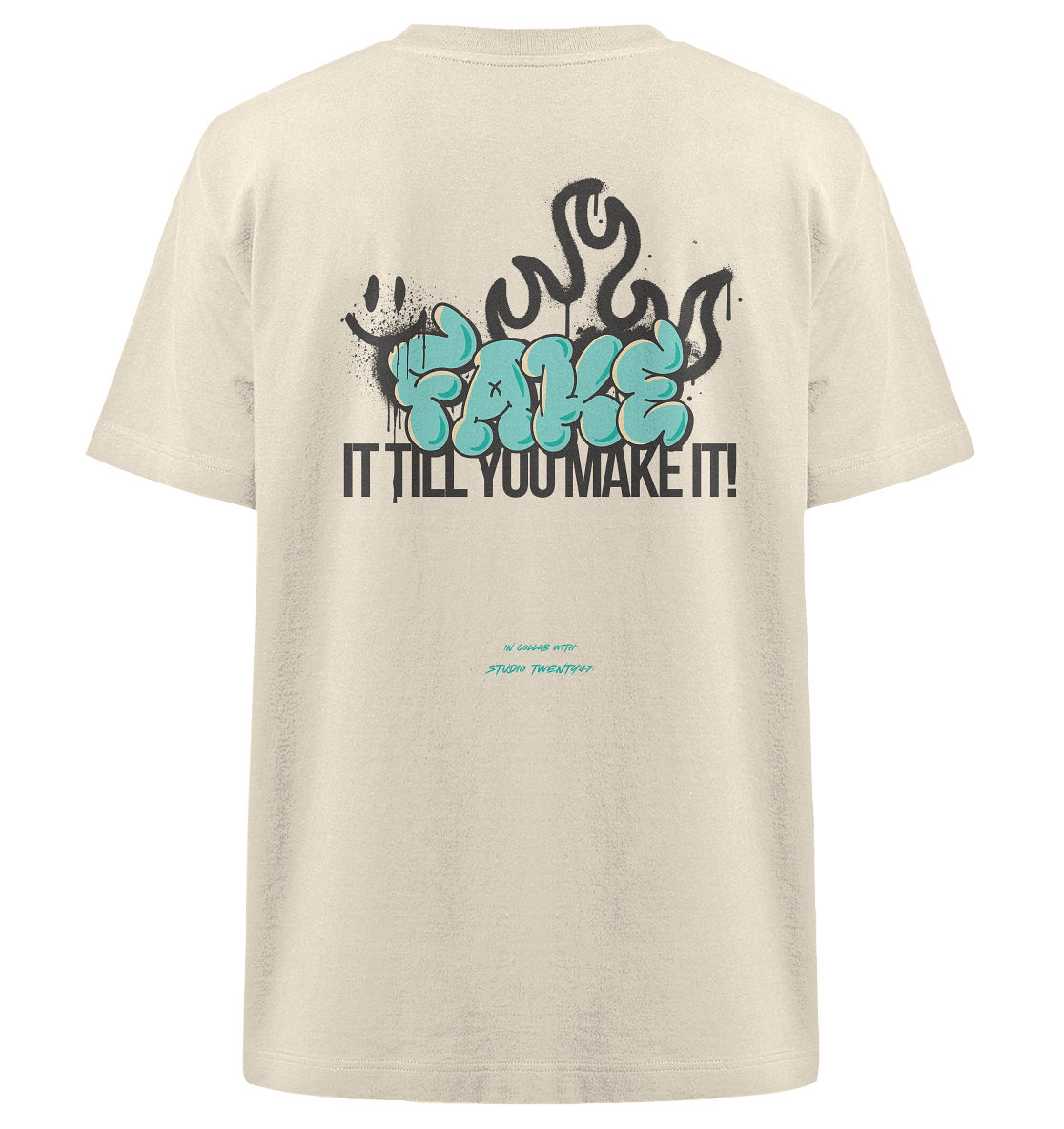 Heavy Oversized Organic T-Shirt | collab mit "Studio Twenty47" | FAKE