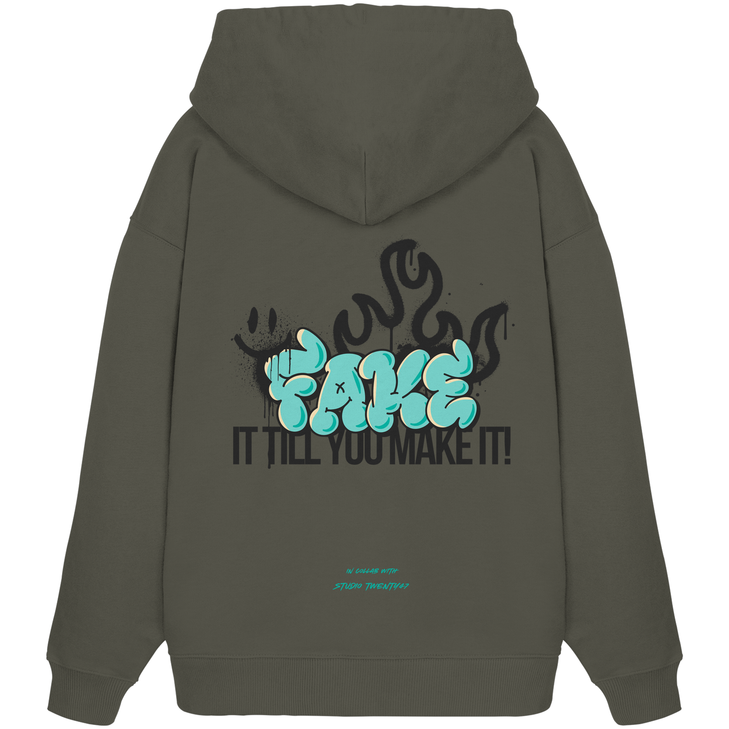 Heavy Oversized Organic Hoodie | collab mit "Studio Twenty47" | FAKE