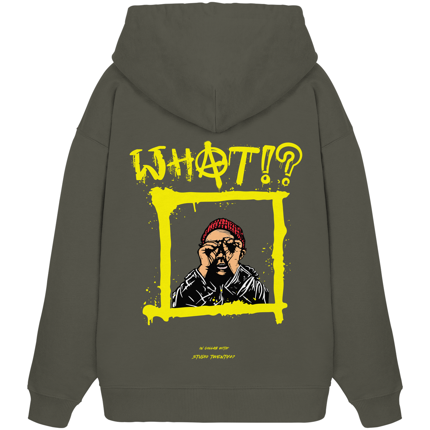 Heavy Oversized Organic Hoodie | collab mit "Studio Twenty47" | WHAT!?